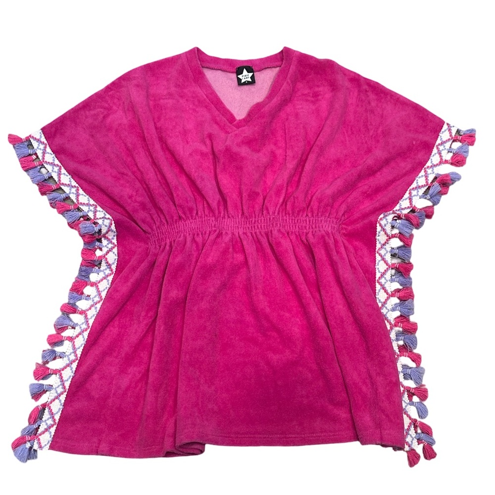 EUC Pixie Lane Girls 8 Pink Terry Cloth
Coverup with Tassel Trim